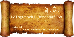 Malagurszki Dezdemóna névjegykártya